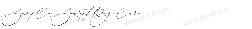 SimpleScriptRegular字体转换 SimpleScriptRegular字体转换