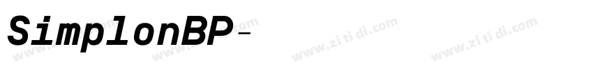 SimplonBP字体转换 SimplonBP字体转换