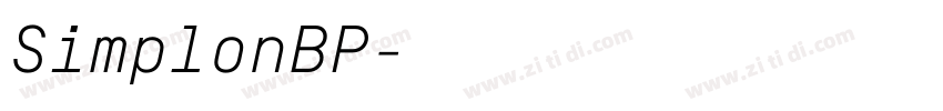 SimplonBP字体转换 SimplonBP字体转换