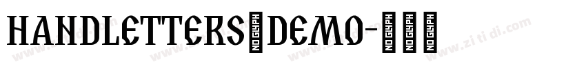 Handletters_Demo字体转换