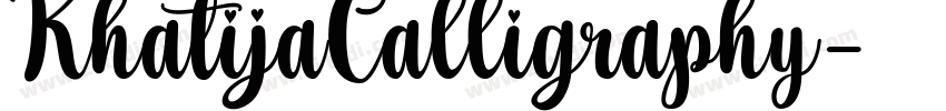 KhatijaCalligraphy字体转换