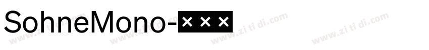 SohneMono字体转换 SohneMono字体转换