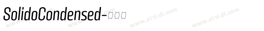SolidoCondensed字体转换