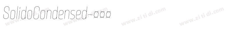 SolidoCondensed字体转换