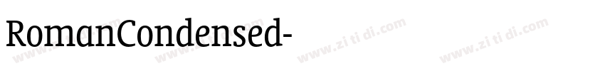 RomanCondensed字体转换