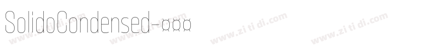 SolidoCondensed字体转换