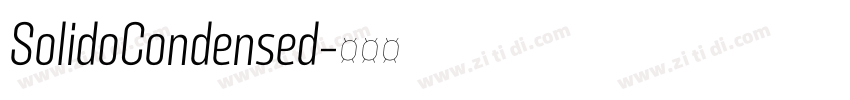 SolidoCondensed字体转换