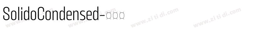 SolidoCondensed字体转换
