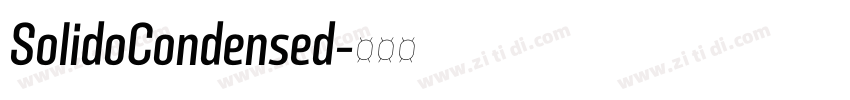 SolidoCondensed字体转换