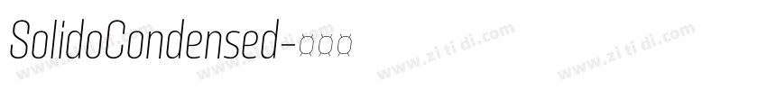 SolidoCondensed字体转换
