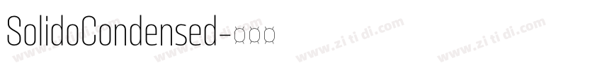 SolidoCondensed字体转换