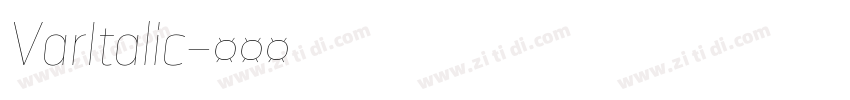 VarItalic字体转换