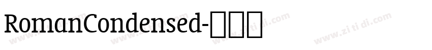 RomanCondensed字体转换