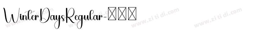 WinterDaysRegular字体转换
