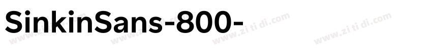 SinkinSans-800字体转换