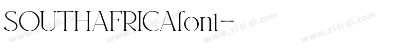 SOUTHAFRICAfont字体转换