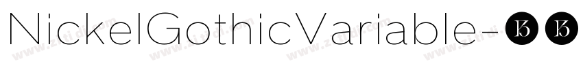 NickelGothicVariable字体转换 NickelGothicVariable字体转换