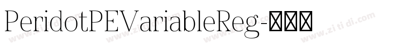 PeridotPEVariableReg字体转换