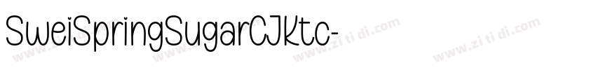 SweiSpringSugarCJKtc字体转换