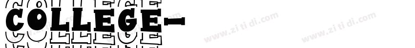 COLLEGE字体转换