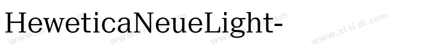 HeweticaNeueLight字体转换