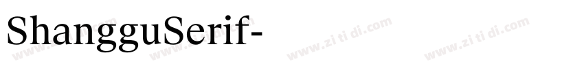 ShangguSerif字体转换