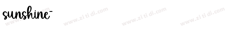 sunshine字体转换