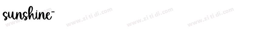sunshine字体转换