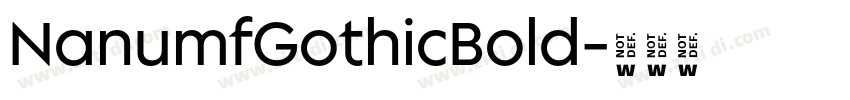 NanumfGothicBold字体转换