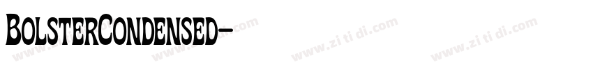 BolsterCondensed字体转换 BolsterCondensed字体转换