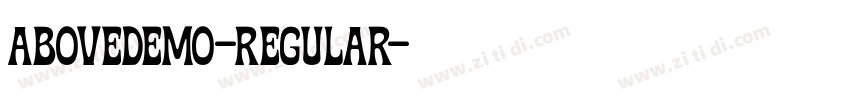 AboveDEMO-Regular字体转换