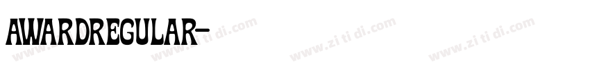 AwardRegular字体转换