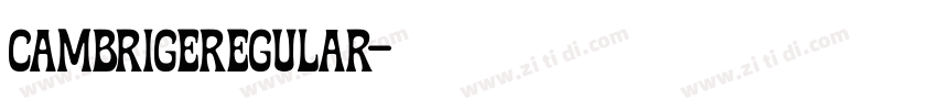 CambrigeRegular字体转换 CambrigeRegular字体转换