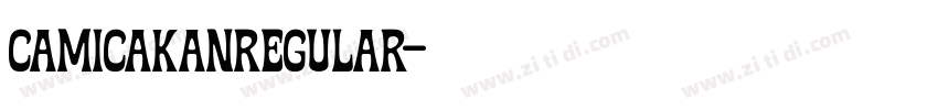 CamicakanRegular字体转换 CamicakanRegular字体转换