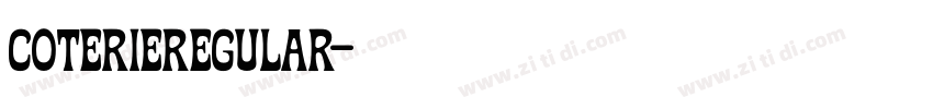 CoterieRegular字体转换 CoterieRegular字体转换