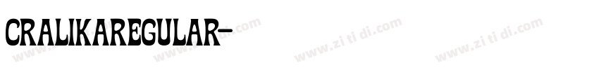 CralikaRegular字体转换