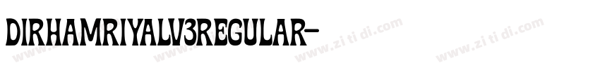 DirhamRiyalV3Regular字体转换