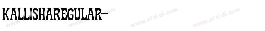 KallishaRegular字体转换