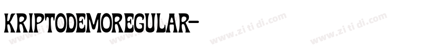 KriptoDEMORegular字体转换
