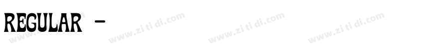 Regular字号字体转换