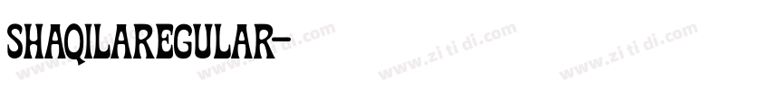 ShaqilaRegular字体转换