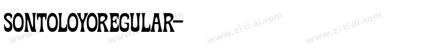 SontoloyoRegular字体转换 SontoloyoRegular字体转换