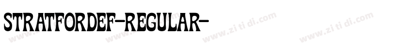 StratfordEF-Regular字体转换