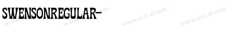 SwensonRegular字体转换