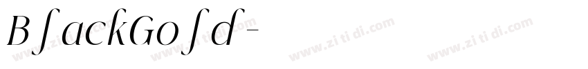 BlackGold字体转换