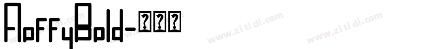 AoffyBold字体转换