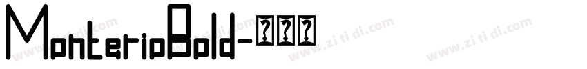 MonterioBold字体转换
