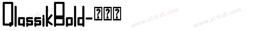 QlassikBold字体转换