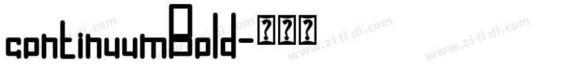 continuumBold字体转换