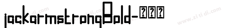 jackarmstrongBold字体转换